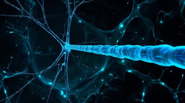 Electric Signal Racing Down a Neuron Axon