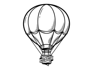 Naklejka premium Hot air balloon in the sky.