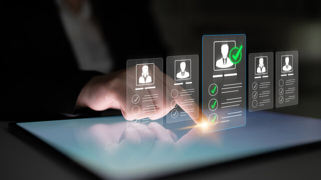 Digital Interface for Employee Recruitment with Virtual Resume Review and Selection Process in Modern Workspace Environment Sigmoid