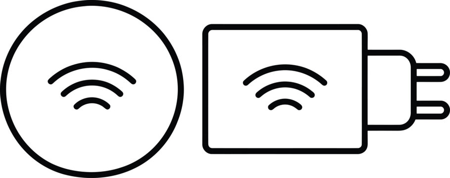 Wireless connectivity icons set for network and technology design