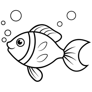 sea fich vector underwater