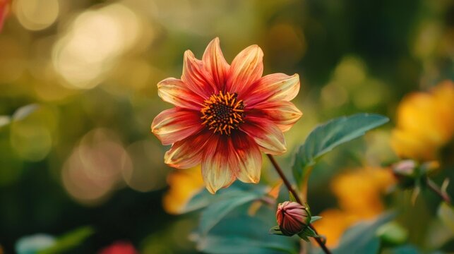 A wilting flower in a garden photograph foreshadows the arrival of autumn and the changing of seasons ahead
