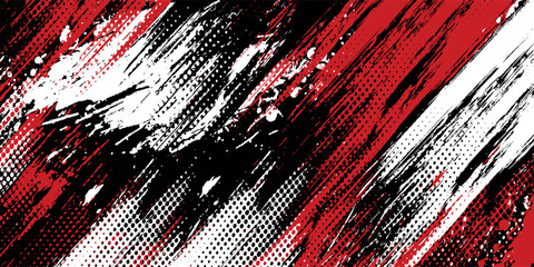 Gaming esport background striking stripes electric banner vector illustration design red black grunge brush wing comic pattern modern abstract concept livery stripes decal paint splash splatter.eps 10 © Samsul