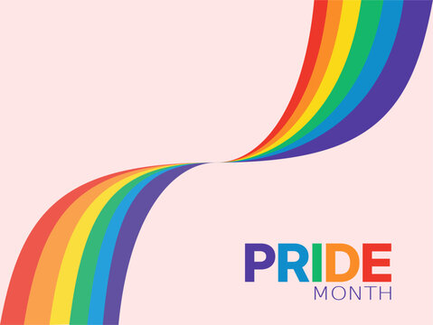 Minimal Pride Month Rainbow Design