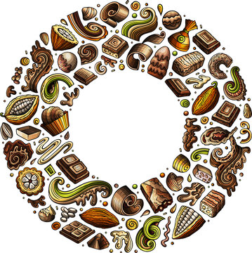 Chocolate Desserts Round Frame
