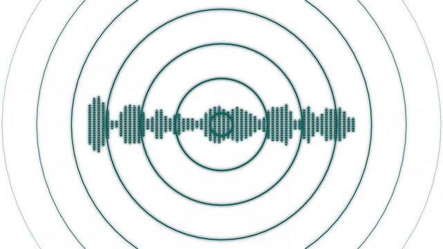 audio sound waves and technology record signal animation