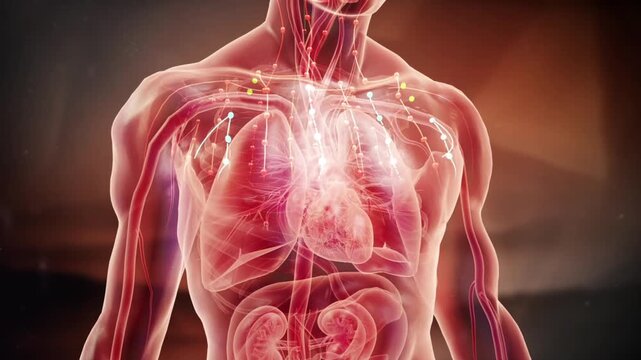 3D Animation Human Acupuncture Points, TCM Meridians Dredging Restore Organ Vital Energy