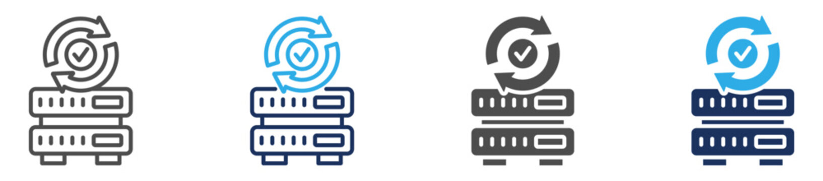 data preservation icon set multi concept