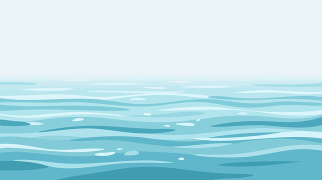 Ocean Water Background Vector Calm Sea Surface Wave Texture