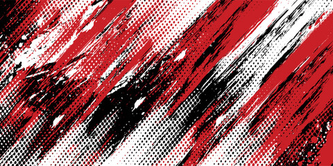 Gaming esport background striking stripes electric banner vector illustration design red black grunge brush wing comic pattern modern abstract concept livery stripes decal paint splash splatter.eps 10 © Samsul