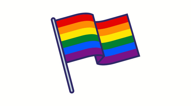 Rainbow Pride Flag Symbolizing Diversity and Inclusion