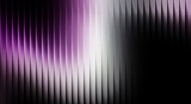 Abstract background with textured vertical stripes in a gradient from vibrant purple to dark black, modern design