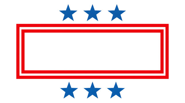 American star and rectangle emblem