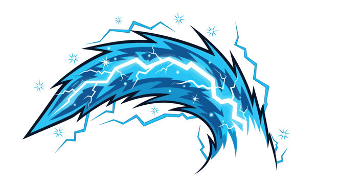 Dynamic Blue Lightning Strike Wave Effect