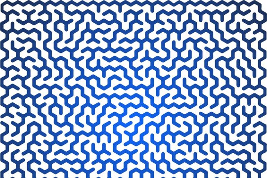 Blue and white maze pattern background