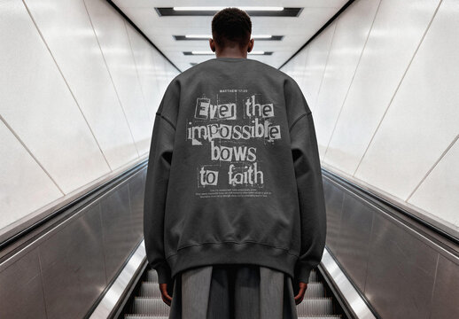 Sweatshirt Mockup &ndash; Back View Apparel Presentation (PSD)