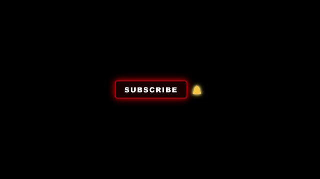 Neon Subscribe Button Alert Overlay &ndash; Streaming Utility Asset &ndash; Gaming Glitch Aesthetic