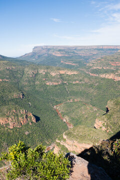 Vue du Blyder canyon en Afrique du Sud