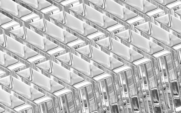 Abstract 3D glass blocks background