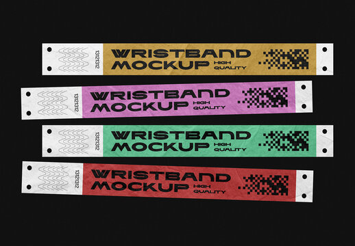Concert Wristband Mockup &ndash; Paper Branding Presentation (PSD)
