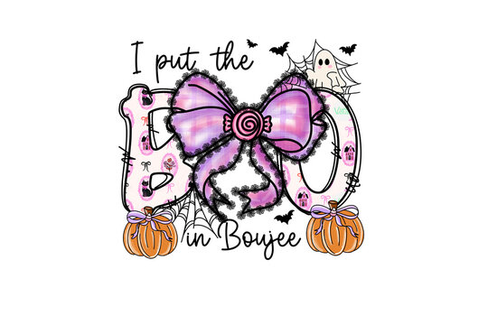  I put the boo in boujee leopard print pumpkin Sublimation Design