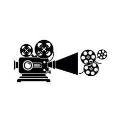 Vintage Film Projector with Reels. © Dira