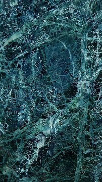 Green marble texture transforming into blue stone abstract luxury background panning close up shot of mineral gemstone surface for premium design backdrop 4k vertical video