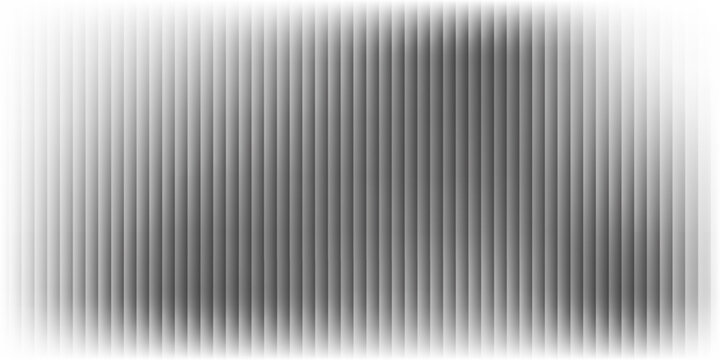 Transparent corrugated plastic ribbed glass background with abstract line patterns. 3D gradient light effects for retail windows or architectural panels. Vintage chrome reflections or polycarbonate.
