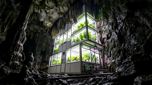 Vertical Farm in Cave: Sustainable Hydroponics and Future Food Production Underground