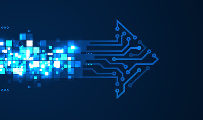 Abstract arrow direction. Technology background