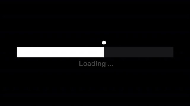 Loading Cute Screen Animation with Progress Bar, Minimalist UI Preloader on Transparent Background
