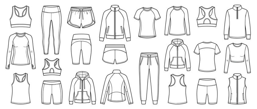Women's sportswear and yoga fitness clothes set