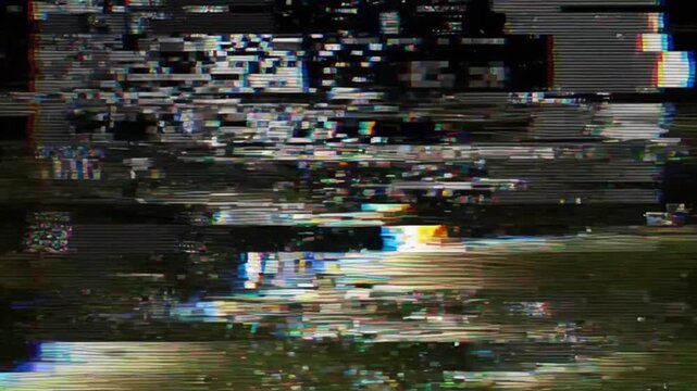 Shifting Digital Glitch Frame Overlay - Fragmented