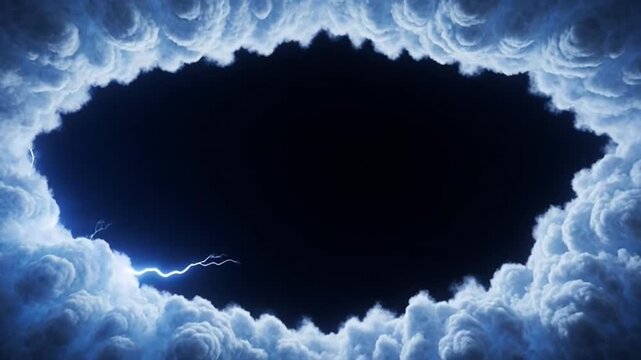 Electric Cloud Lightning Frame Overlay - Storm Surge