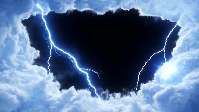 Electric Lightning Bolt Frame Overlay - Impact