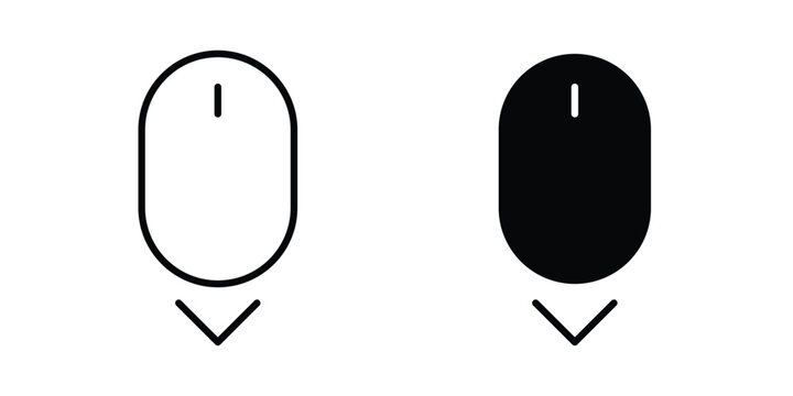 Scroll down computer mouse icon