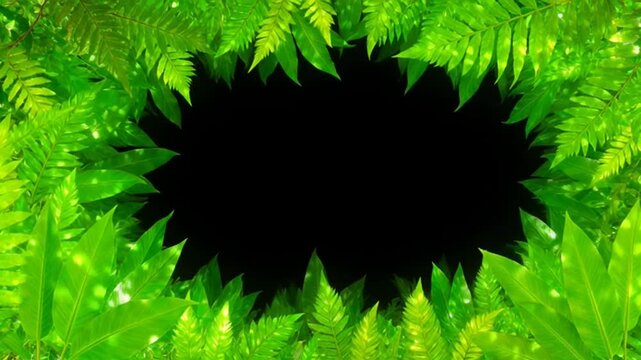 Lush Leaf Ring Frame Overlay - Botanical