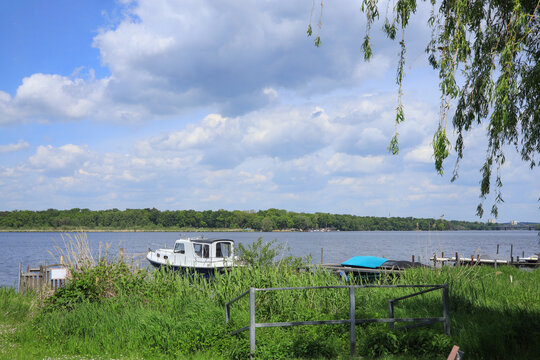 View from the municipality of Schwielowsee of Lake Templin, Brandenburg &ndash; Germany