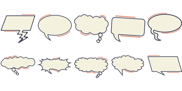 Comic Color Speech Bubble Illustration