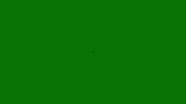 Twinkle light stars sparkling, white cartoon, Glowing golden glitter stars line animation ,sparkling stars animation, fairy dust wand glitter stars,  white cartoon, vector, green background. 4k video