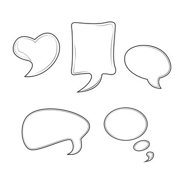 Speech bubble. An outlined speech bubble with a tail. A form for displaying a character's speech. A dialogue cloud. Conveying text and dialogue.