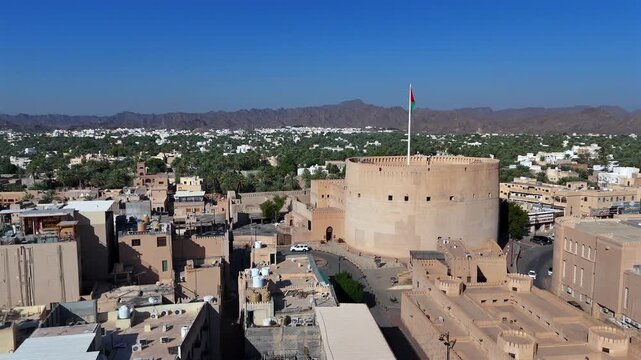 Nizwa Oman Castle Drone Aerial
