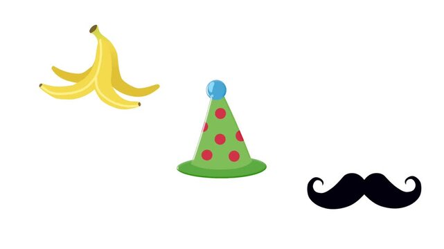 2D Animated Funny Party Props with Circus Style for April Fools