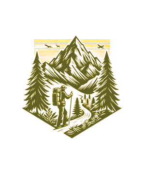 Adventure PNG image for T shirt design.