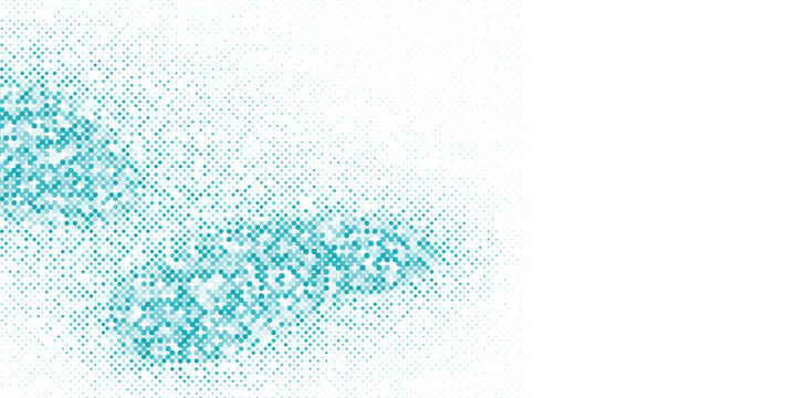 Minimalist Transparent Vector Gradient Blue Color Halftone Background Staggered Dots Pattern vector illustration art