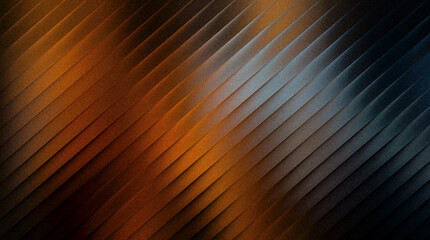 Grainy ribbed a gradient background with diagonal lines in shades of orange and blue colors © Rahman