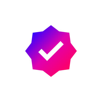 Verified Badge Gradient Icon for Trust Security and Account Certification