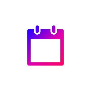 Calendar Gradient Icon for Event Planning and Agenda Scheduling
