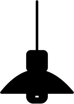 Modern Hanging Lamp Icon Vector Illustration