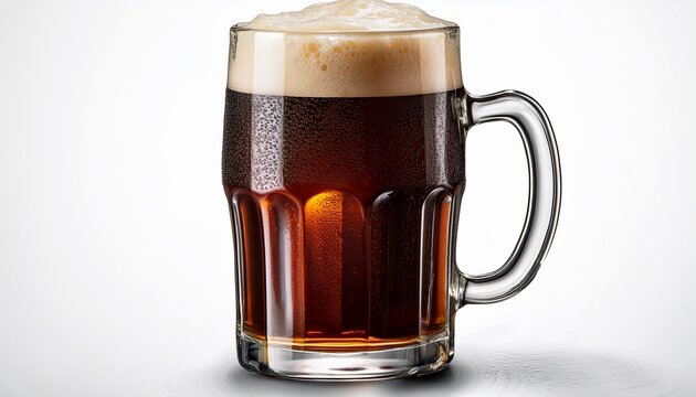 Classic Root Beer In A Frosty Mug Isolated On A White Background
